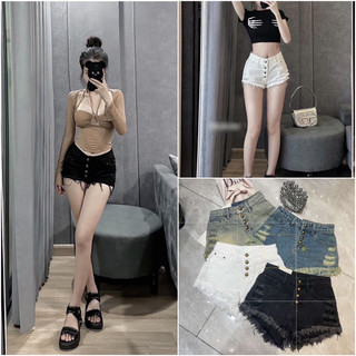 Quần Short Jean Cúc Dọc QC