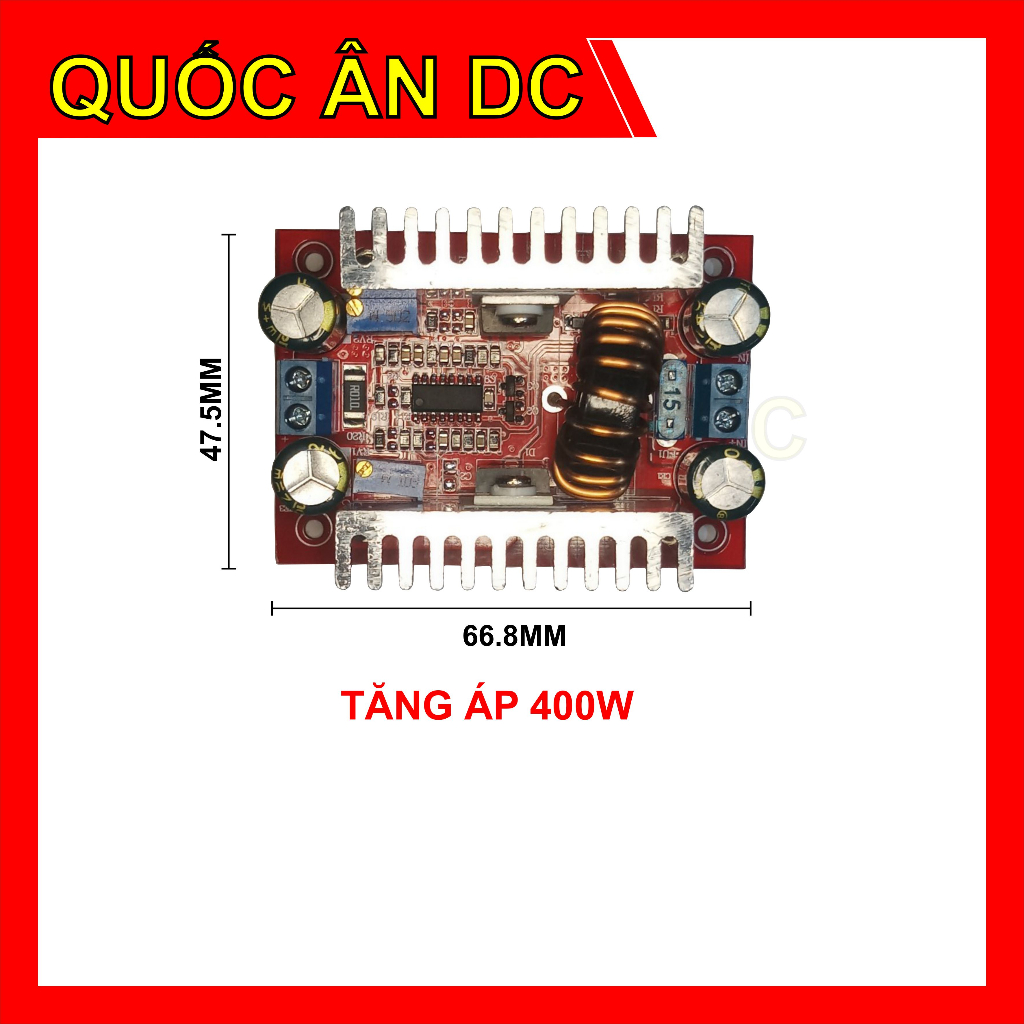 Mô-đun tăng áp DC 400W 15A 8.5-50V Sang 10-60V