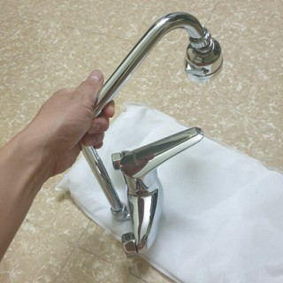 (GIÁ XƯỞNG)Vòi rửa bát nóng lạnh gắn tường mạ đồng