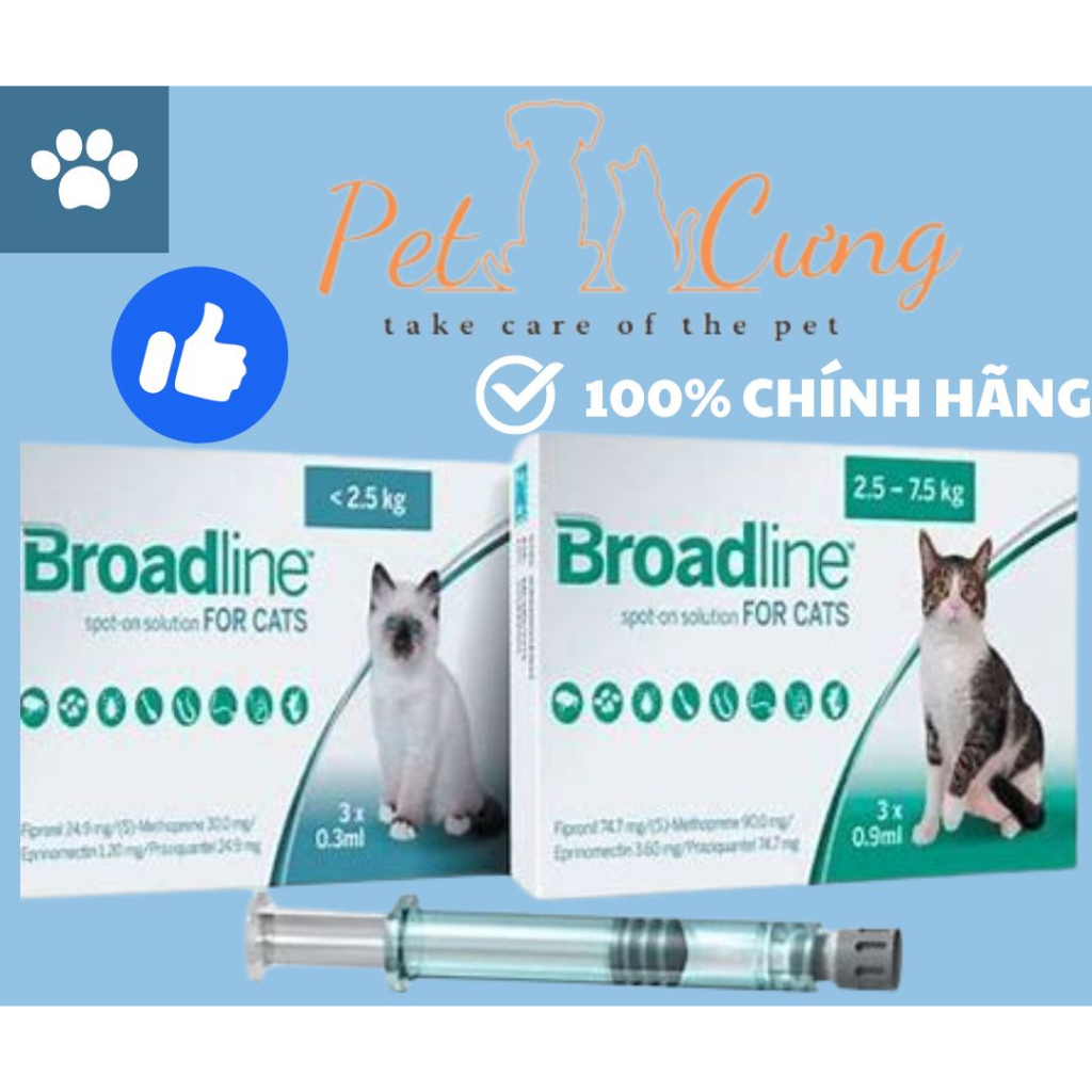 Broadline Nhỏ gáy cho Mèo - Bảo vệ mèo khỏi nội ngoại ký sinh trùng