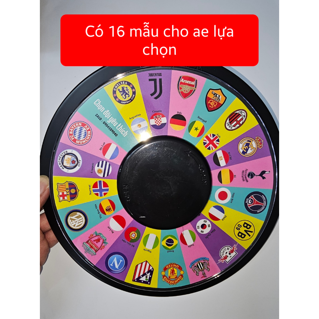 Bàn quay / vòng quay chọn đội bóng yêu thích 2023/2024