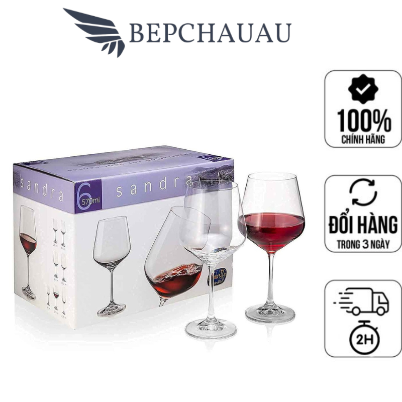 Set 6 Ly Vang Bohemia Sandra, Nhập Đức, Bepchauau