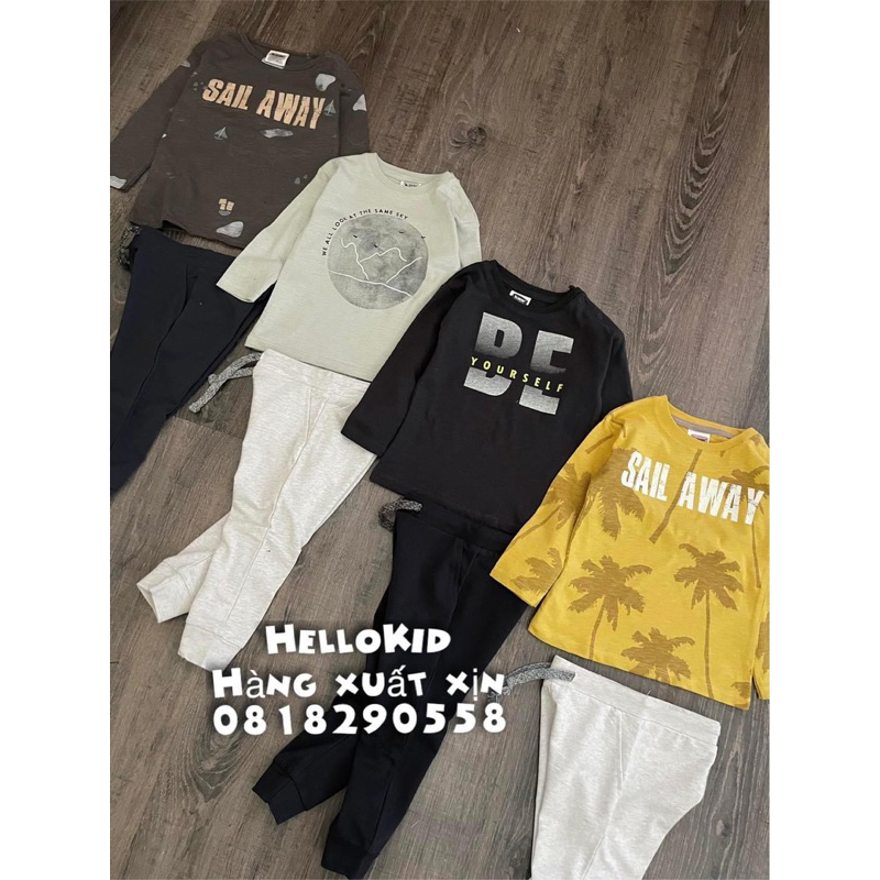 Bộ áo thun kèm jogger minene cho bé