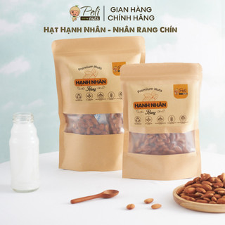 Hạt Hạnh Nhân Rang Sấy Chín Organic Nhập Khẩu Mỹ 200g 500g POLINUTS