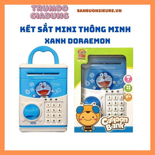 Két sắt mini cho bé, hộp đựng tiết kiệm tiền có khóa mật khẩu thông minh để bàn họa tiết hoạt hình giá rẻ