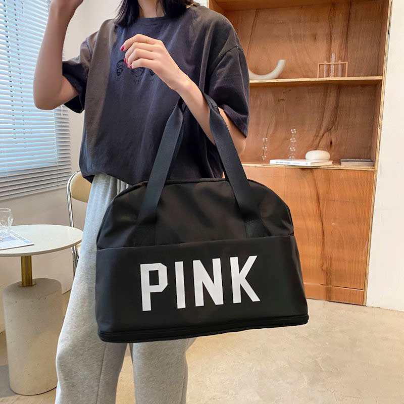 Túi xách du lịch cỡ lớn 2 tầng PINK , túi đa năng đựng đồ