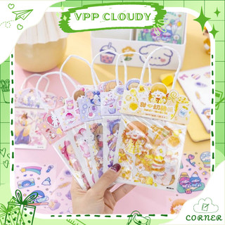 Bộ túi sticker dán trang trí sổ tay hình momo girl