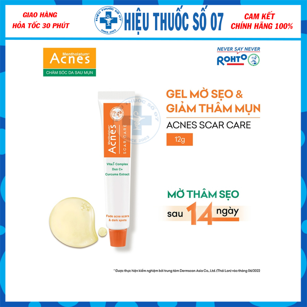 Kem mờ thâm, liền sẹo do mụn Acnes Scar Care tuýp gel 12g cho da dầu, da hỗn hợp cả nam và nữ