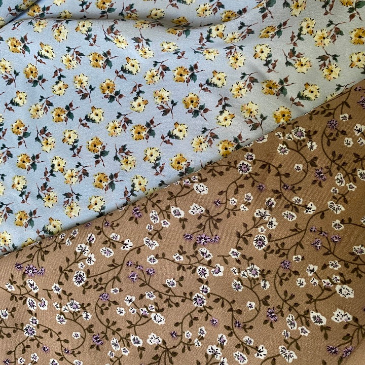 Khúc 1m95 LỤA HỌA TIẾT - Chất Vừa, Giãn Nhẹ, Rũ - Khổ 1m5 - May Đầm, Váy Cần Lót, Bộ, Kiểu