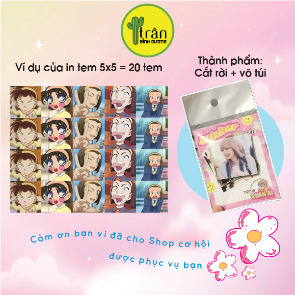 In tem niêm phong, sticker theo yêu cầu - cán bóng - tranbd