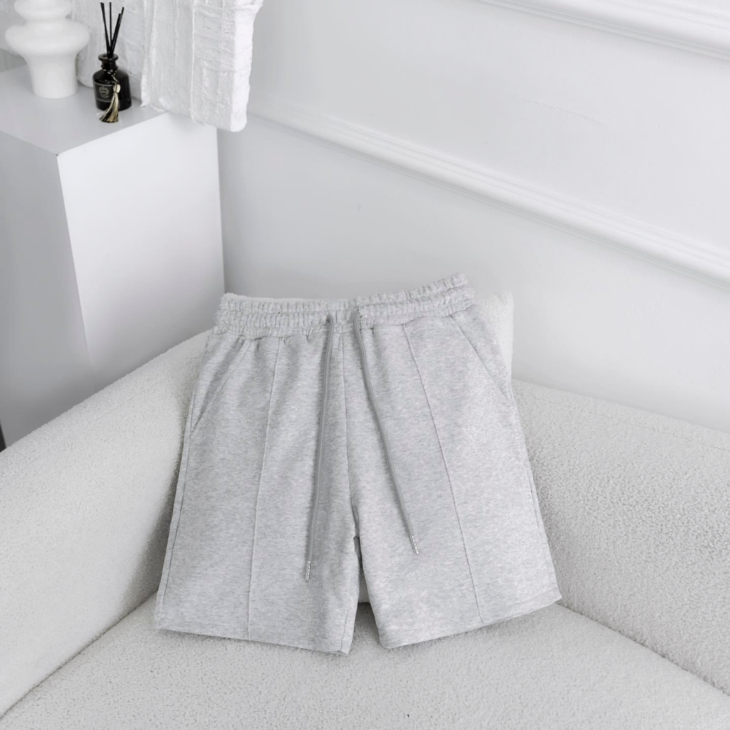 Quần short nam cao cấp BAMI HOME vải nỉ họa tiết kẽ dọc phong cách unisex dễ phối đồ QN04