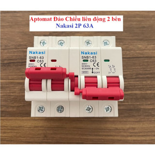 Át đảo chiều liên động 2 bên NAKASI - Cầu dao đảo chiều khoá liên động
