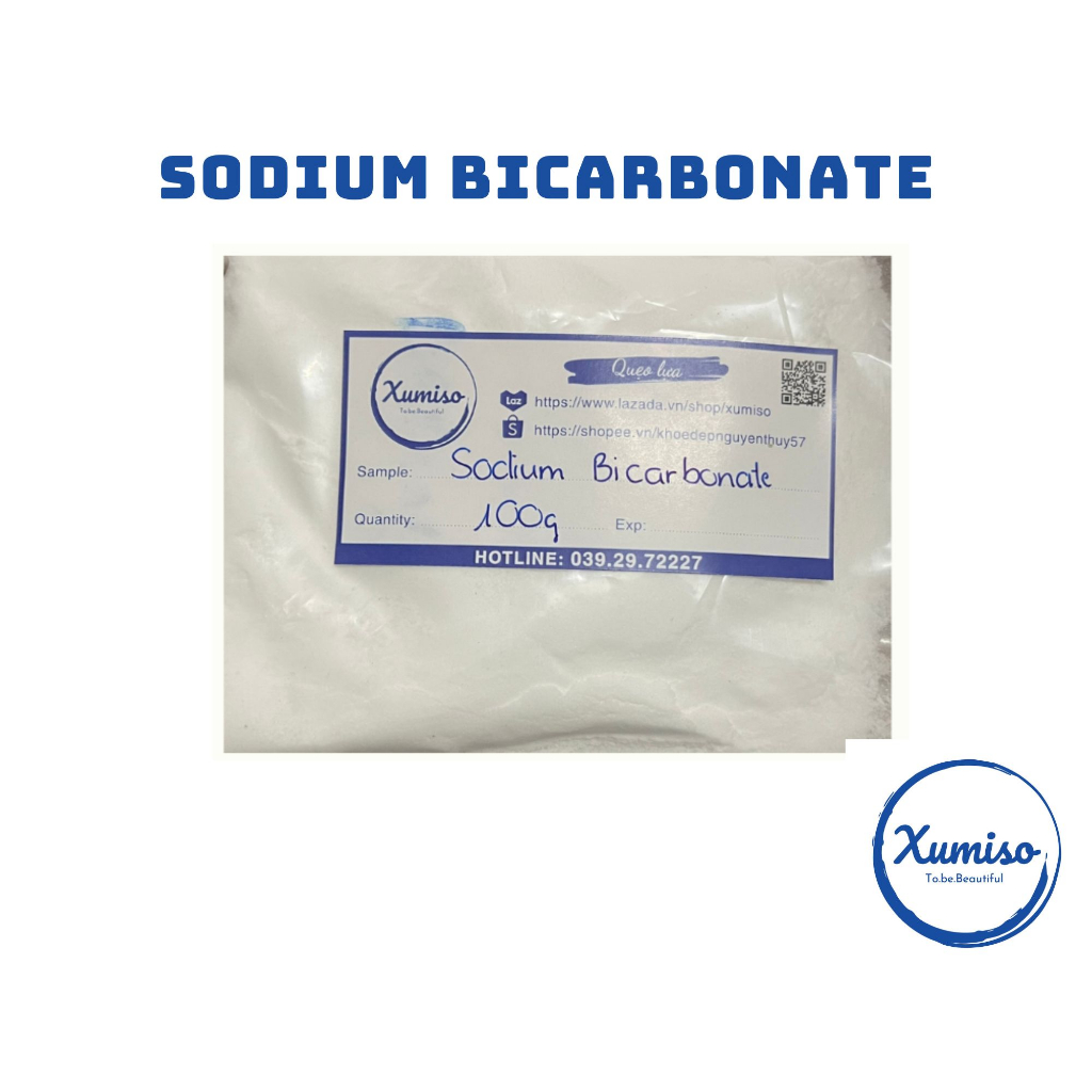 Sodium Bicarbonate - Bọt rửa mặt , làm sạch - nguyên liệu mỹ phẩm - Xumiso - 100G