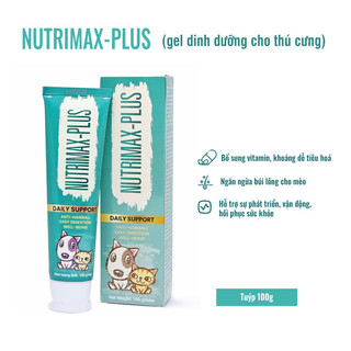Nutrimax - plus gel bổ sung dinh dưỡng, vitamin và khoáng dành cho chó mèo - Tuýp 100g