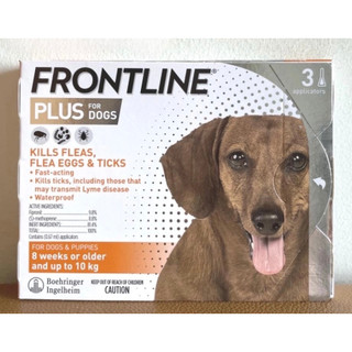 (Hộp 3 ống Frontline Plus chó 2-10kg) Nhỏ gáy ve, bọ chét hiệu quả cho chó, tác dụng 1 tháng
