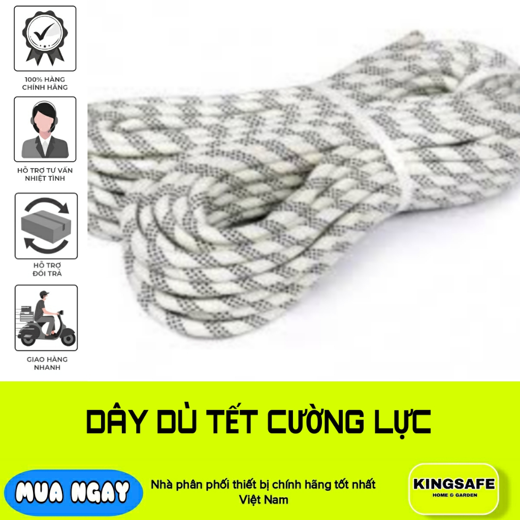 DÂY DÙ TẾT CƯỜNG LỰC , DÂY CỨU SINH , THỢ LẶN , THỢ SƠN ( 1 MÉT )