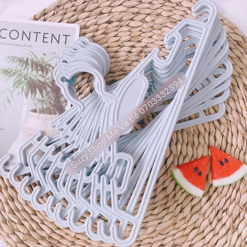 Set 5 Móc Treo Quần Áo Trẻ Em -  Em Bé Sơ Sinh Inochi MA185 Nhựa PP An Toàn