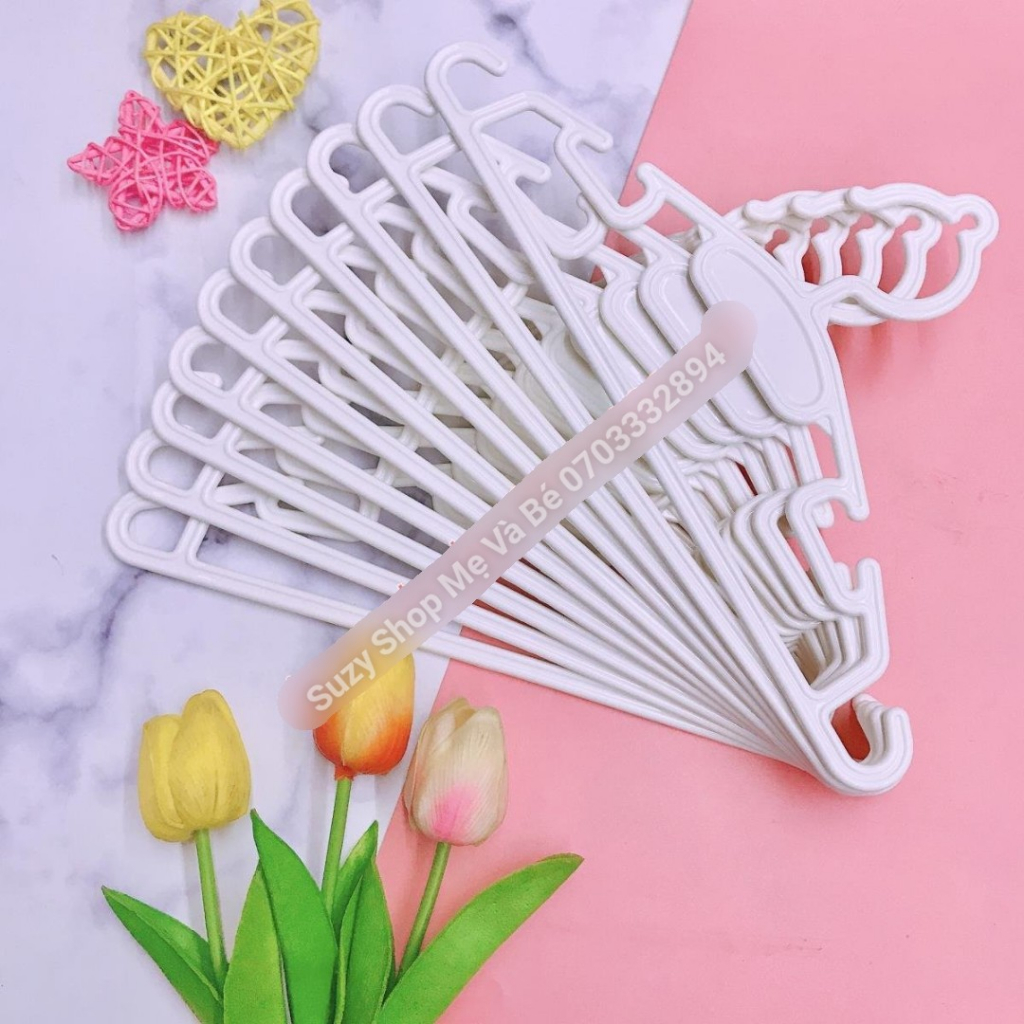 Set 5 Móc Treo Quần Áo Trẻ Em -  Em Bé Sơ Sinh Inochi MA185 Nhựa PP An Toàn