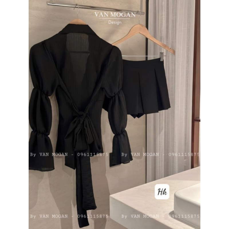 Áo sơ cổ tim bèo tay chun siu xưnnn