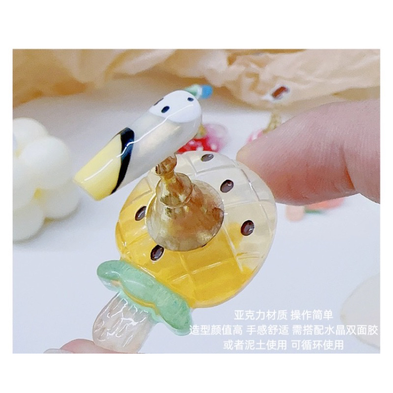 HOLIDAYNAIL Set 5 đế móng nam châm hình trái cây phiên bản mini