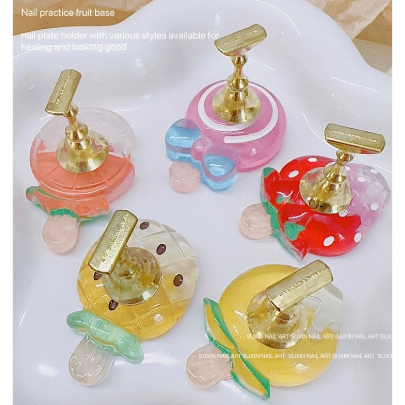 HOLIDAYNAIL Set 5 đế móng nam châm hình trái cây phiên bản mini