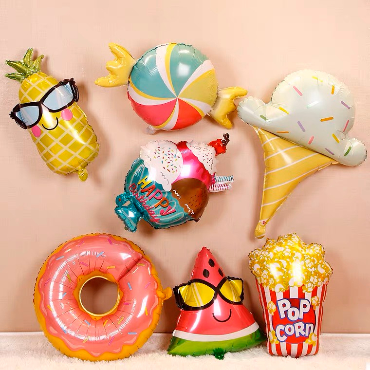 Bóng Trang Trí Bánh Kem, Hộp Bỏng, Bánh, Ly Kem