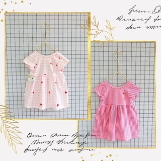 Mua 4 tặng 1- Váy cộc tay BUNNY form đẹp nơ cách điệu cho bé 8-13kg
