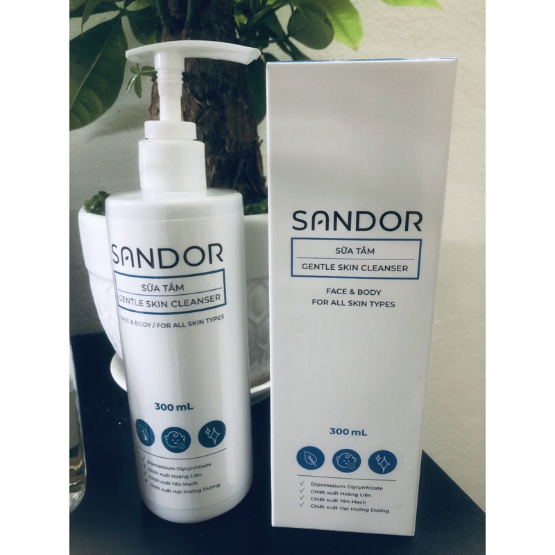 Sữa tắm Sandor Mẫu mới  - Tắm hàng ngày giúp cấp ẩm, làm sạch và làm dịu da toàn thân 300ml