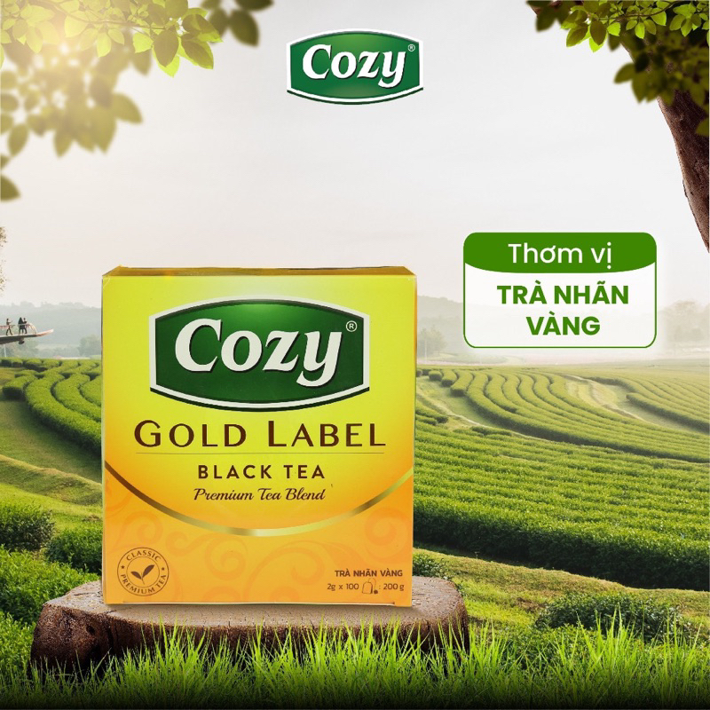 TRÀ COZY NHÃN VÀNG 100 tép