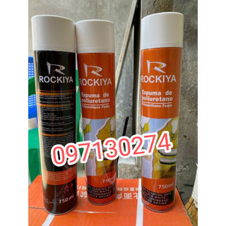 Keo bọt nở 750ml malaisia, bình xịt bọt nở rockiya