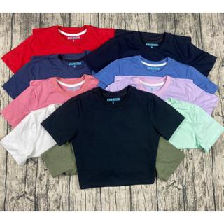 Áo Croptop Dáng Ôm Trơn Nữ Amanecer