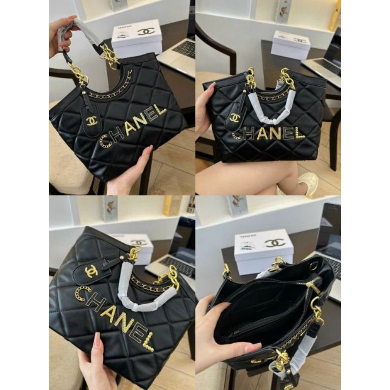 Túi Đeo Chéo, Đeo Vai Công Sở Viền Xích - Màu Đen Xanh