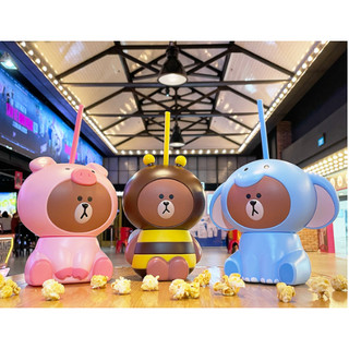 Bình nước CGV Jungle Brown Line Friend bản mới siêu đáng yêu