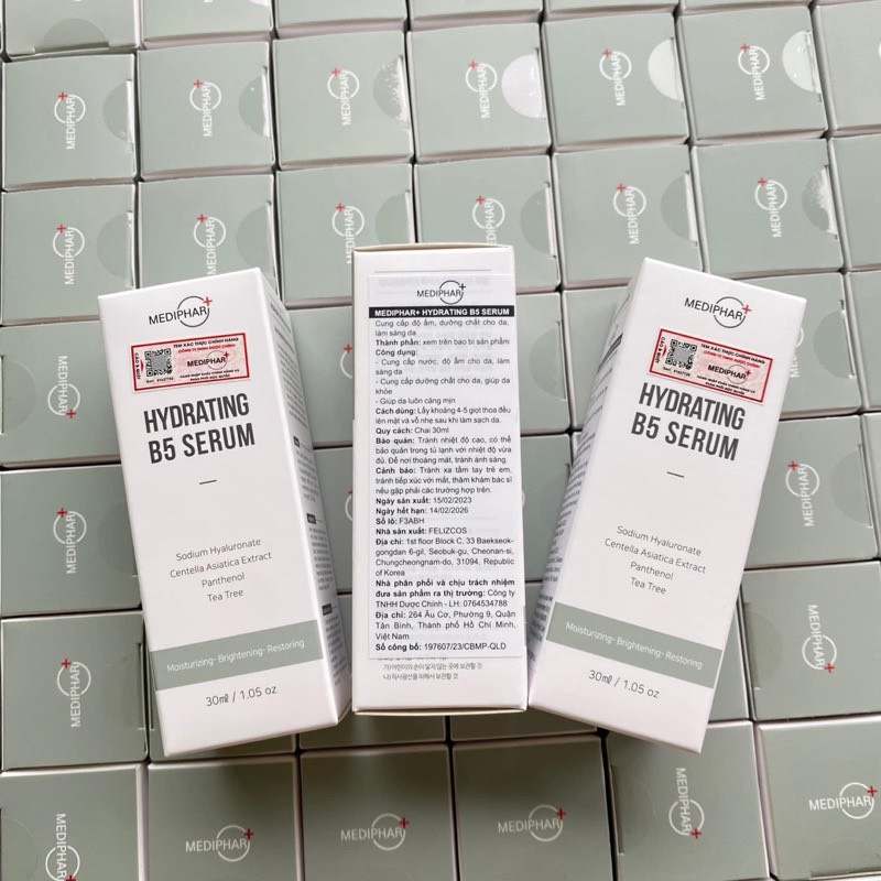 Serum Cấp Ẩm Phục Hồi MEDIPHAR+ HYDRATING B5 SERUM 30ml - Zeleneskin