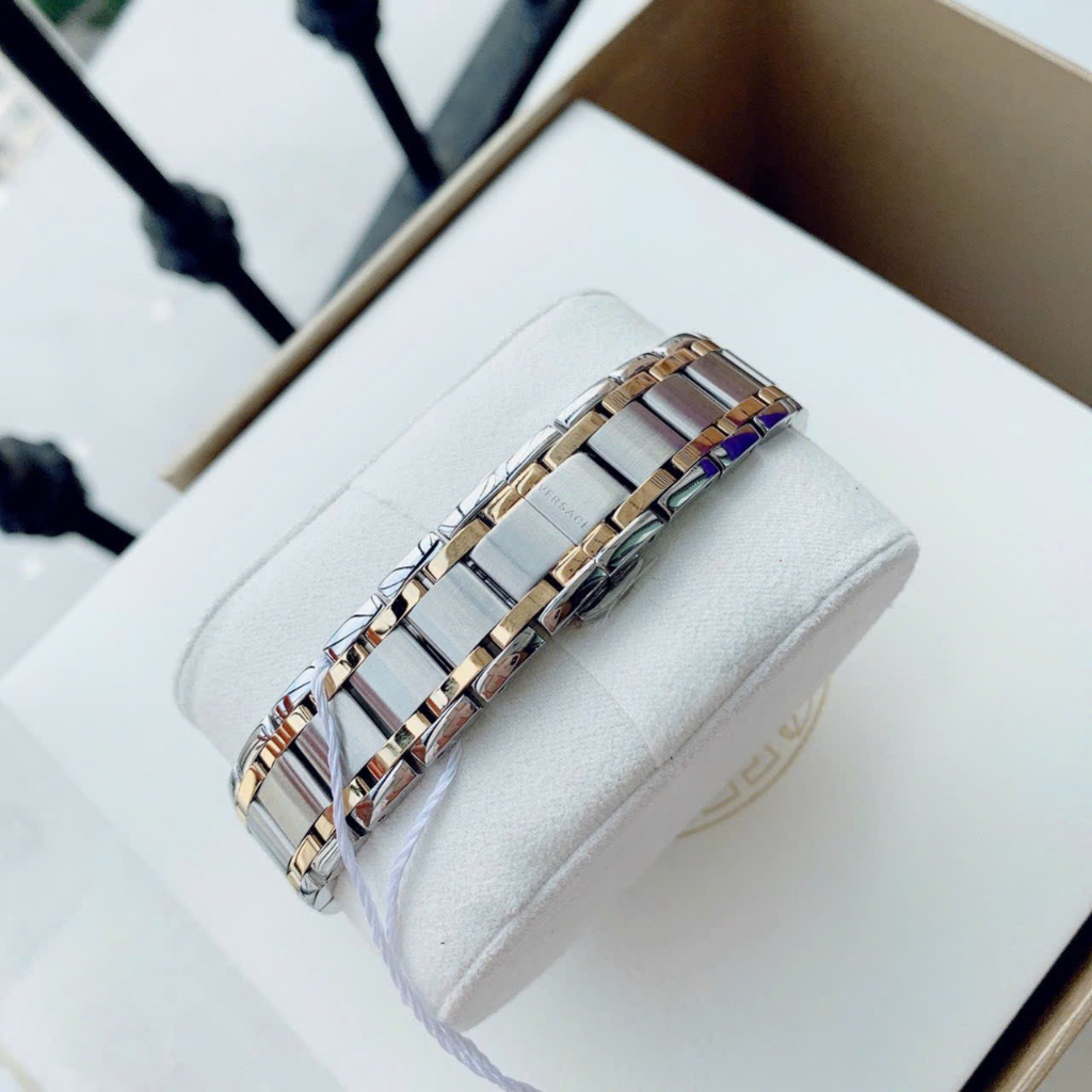 ĐỒNG HỒ Nữ VERSACE DAPHINS STEEL WHITE- Dây Demi- 35mm- máy swiss- chống nước - BẢO HÀNH 24 THÁNGG