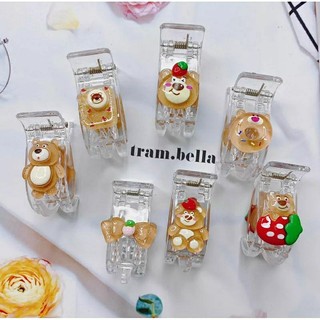Kẹp Tóc Càng Cua 3 Răng 5 Răng Gấu LOTSO Dễ Thương