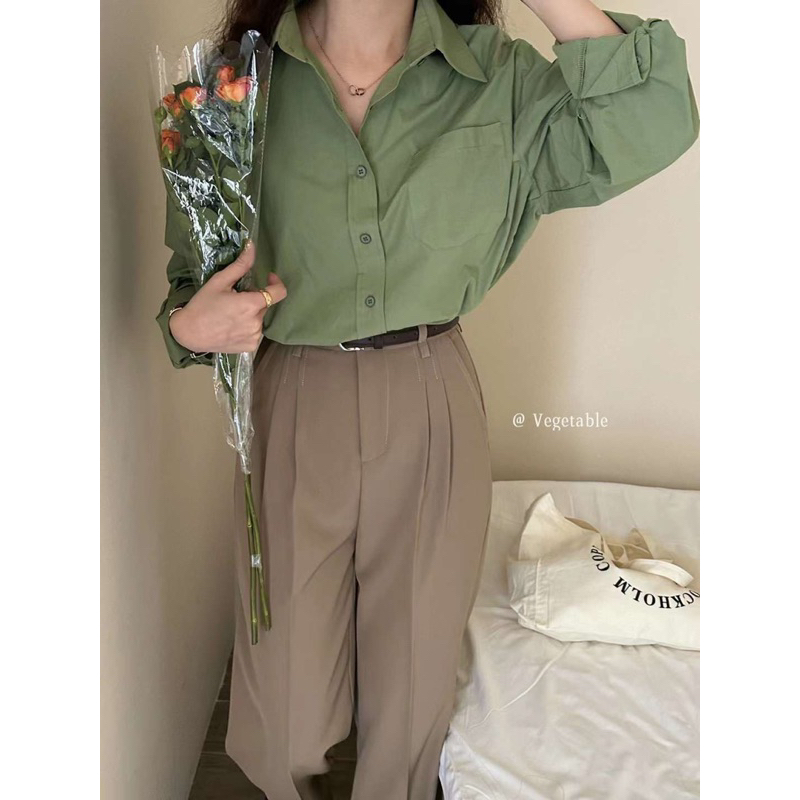 Áo sơ mi trơn StyleKorean 5901 🇰🇷