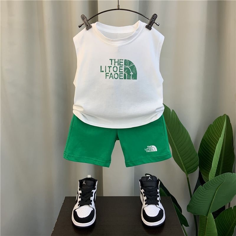 Đồ Bộ Bé Trai, Bộ Sát Nách In Chữ North Face Chất Cotton Cao Cấp Loại A1 MOOBABY SHOP