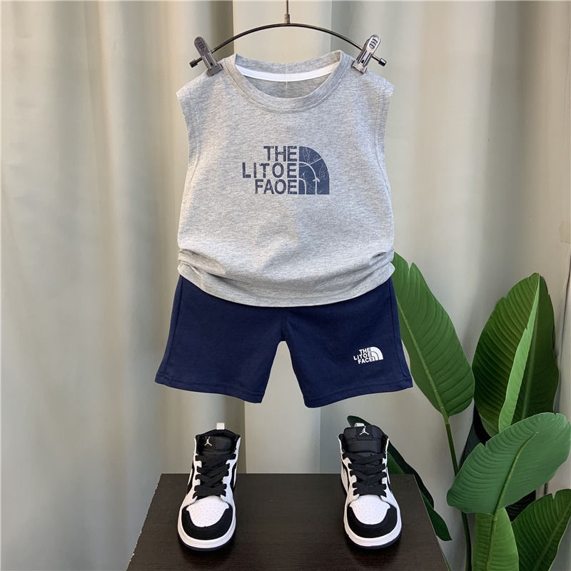Đồ Bộ Bé Trai, Bộ Sát Nách In Chữ North Face Chất Cotton Cao Cấp Loại A1 MOOBABY SHOP