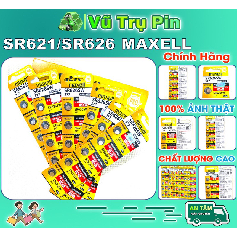Pin đồng hồ Sr621 / Sr626 chính hãng Maxell chất lượng cao
