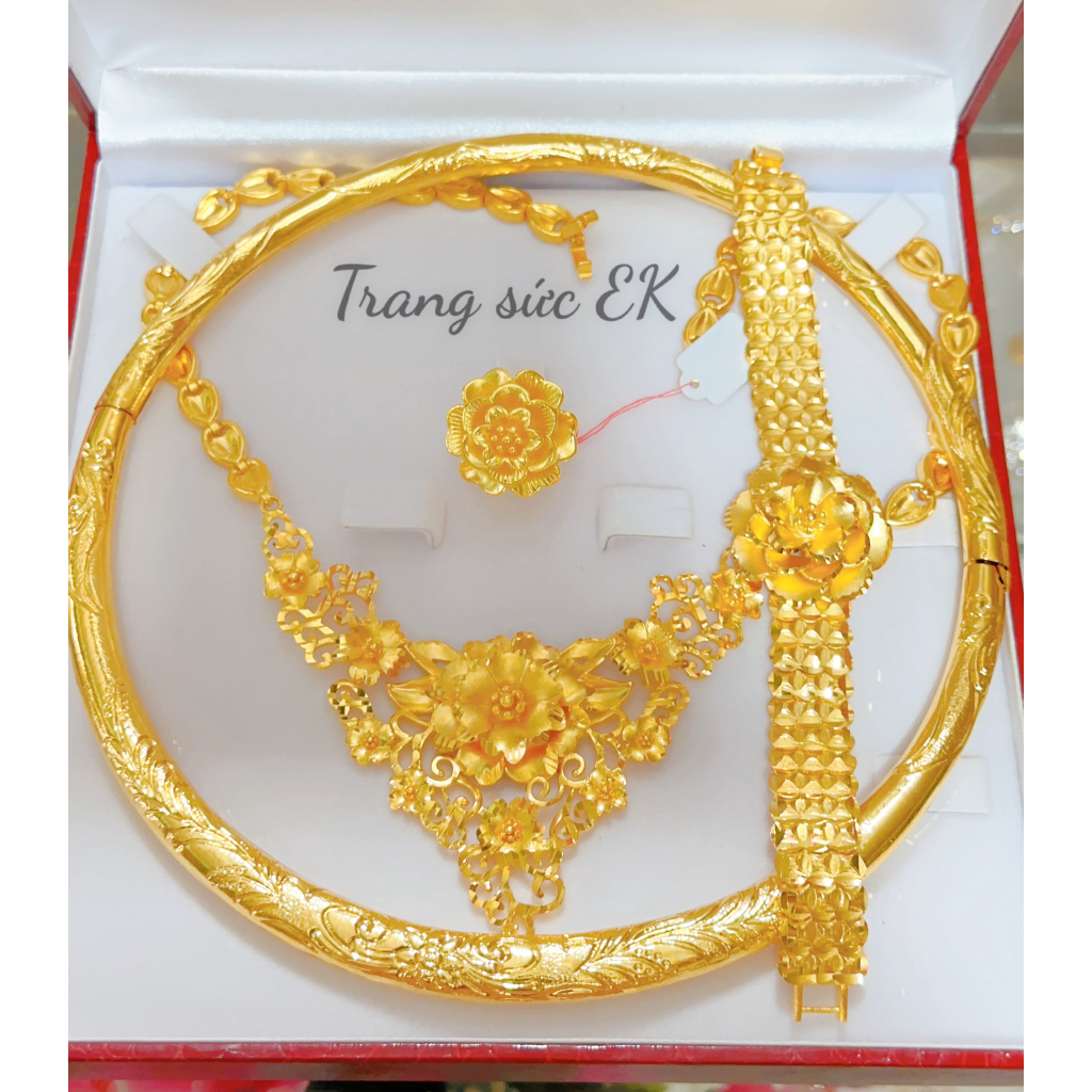 Set bộ trang sức cưới chuẩn màu 24.k cao cấp K563