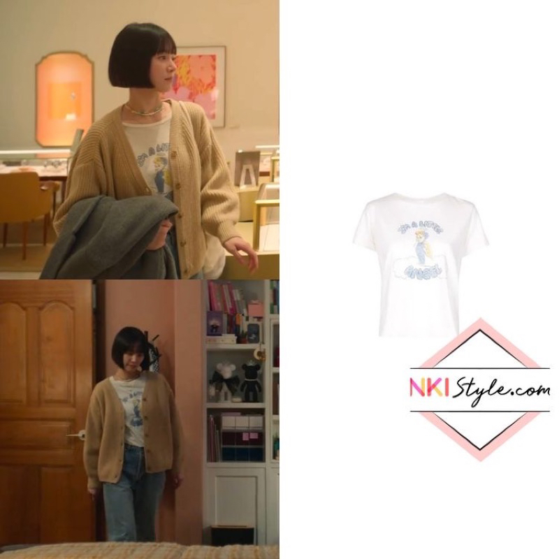 Áo phông in hình thiên thần giống Jennie Blackpink, Seo Ah Ri phim Celebrity, Giselle aespa