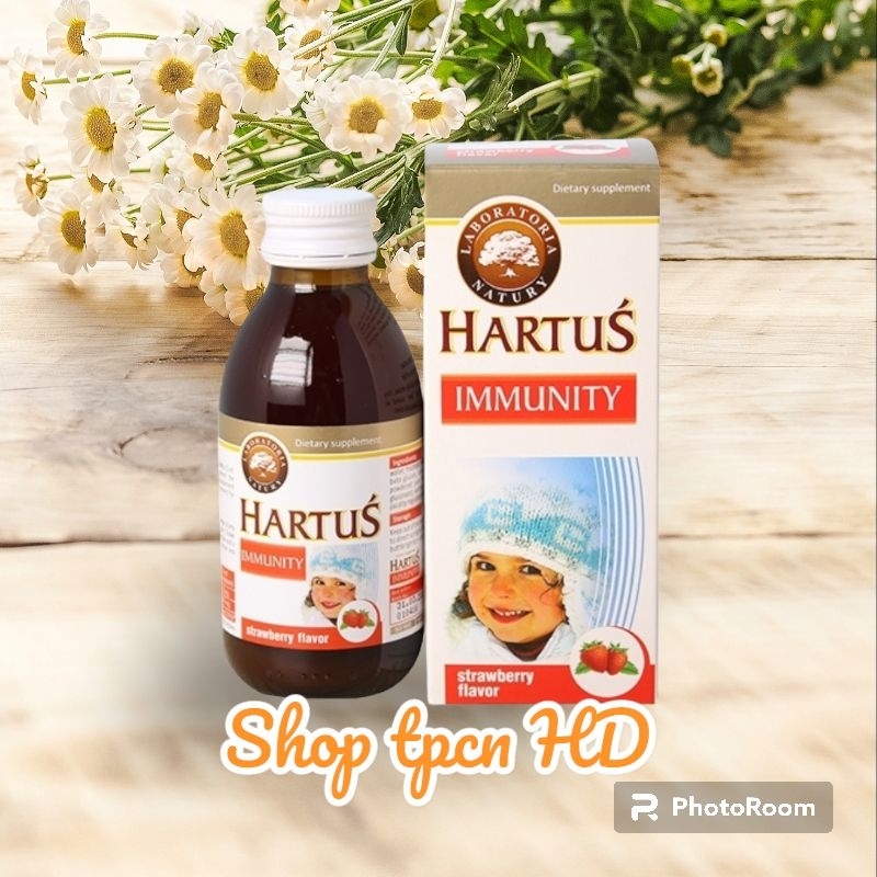 Hartus Immunity 150ml Tăng sức đề kháng cho bé, hỗ trợ miễn dịch khỏe