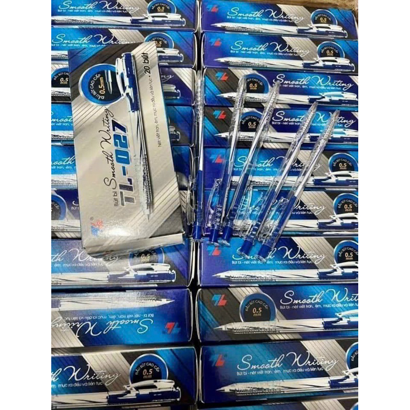 Bút bi Thiên Long 027, viết bi TL hộp 20 chiếc