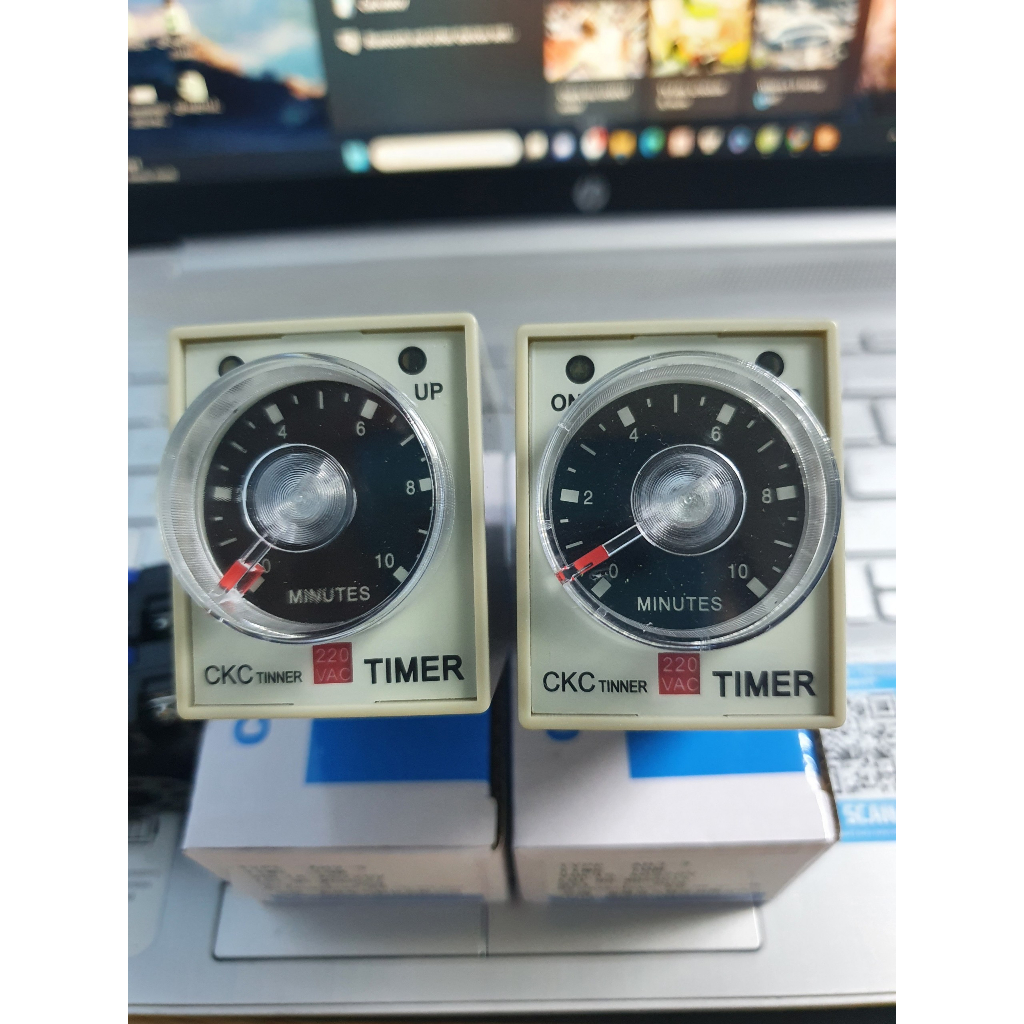 Rơ le thời gian, Relay timer, Rơle hẹn trễ CKC AH3-3 220VAC 10S 30S 60S 10M 30M 60M