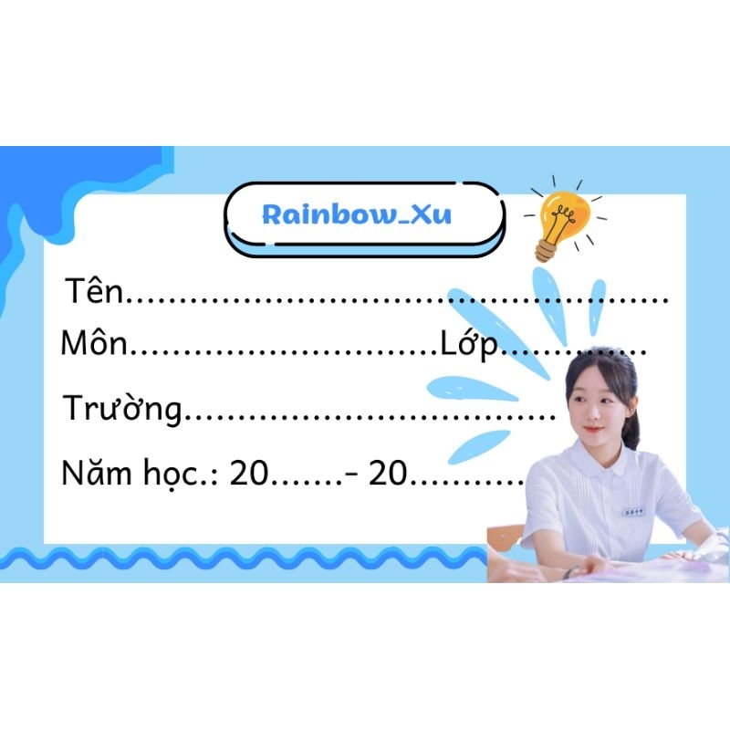 NHÃN SÁCH VỞ IN HÌNH TỪ MỘNG KHIẾT✨️