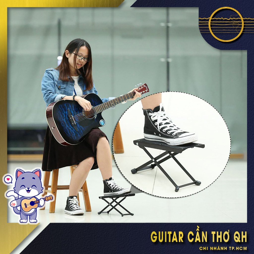 Gác chân khi chơi đàn Guitar