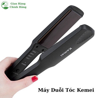 Máy duỗi tóc mini KEMEI chính hãng, Máy uốn tóc tạo kiểu ép,là thẳng uốn cụp xoăn lọn 4 mức nhiệt