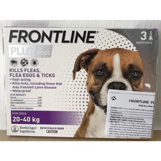 (1 tuýp - Không hộp) Frontline Plus chó 20-40kg - Nhỏ gáy ve, bọ chét cho chó hiệu quả, tác dụng 1 tháng