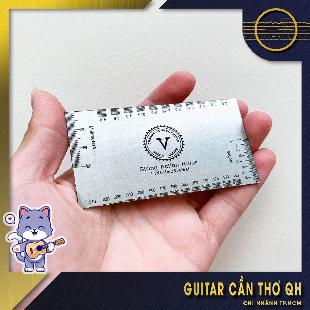 Thước đo action cho đàn Guitar chất liệu thép không gỉ cao cấp